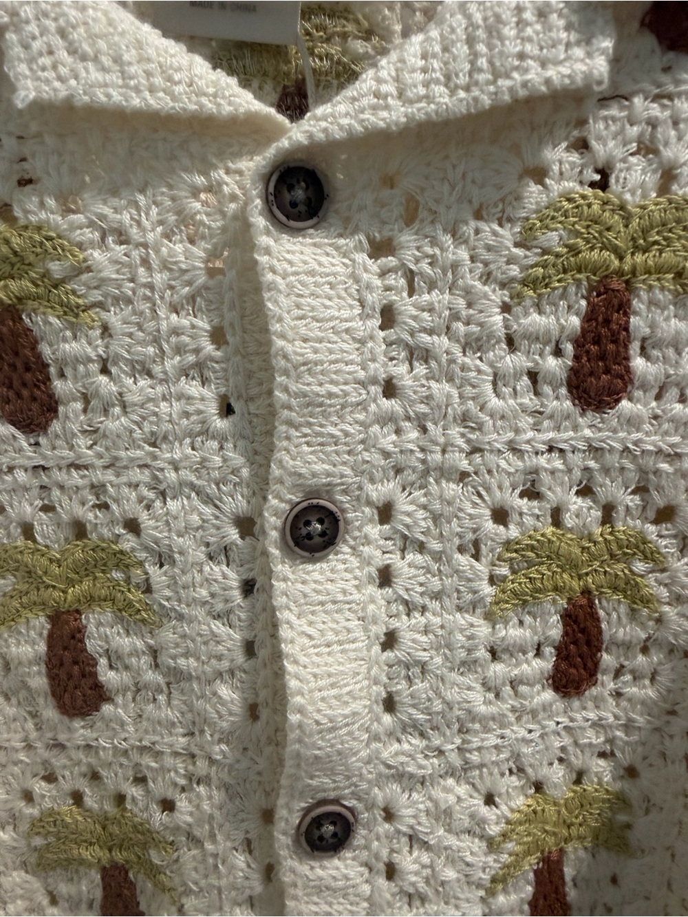 NWT Zara Palm Crochet Top - Picture 6 of 10